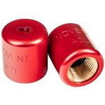 Novent Red A2L Locking Refrigerant Caps, 5/16" Thread, 2 pk
